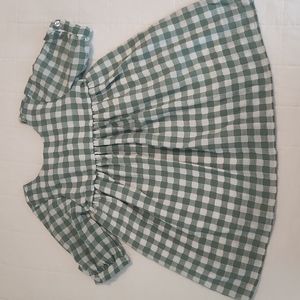 Sage green gingham dress